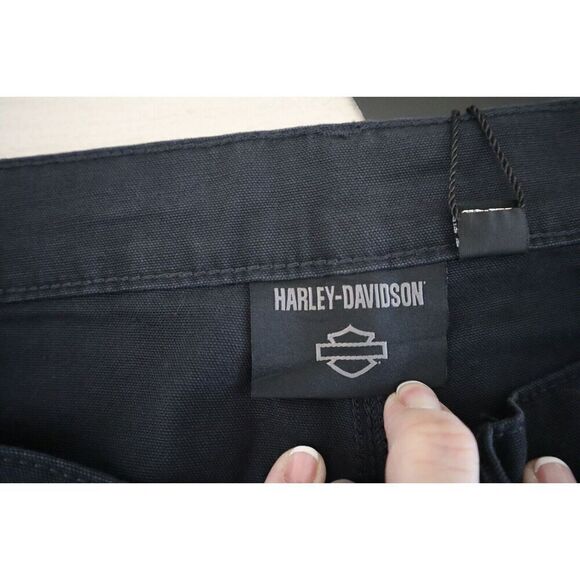 Harley-Davidson 96000-23VM Men's Sz 40x34 Black Mechanic Woven Carpenter Pants - Picture 8 of 8